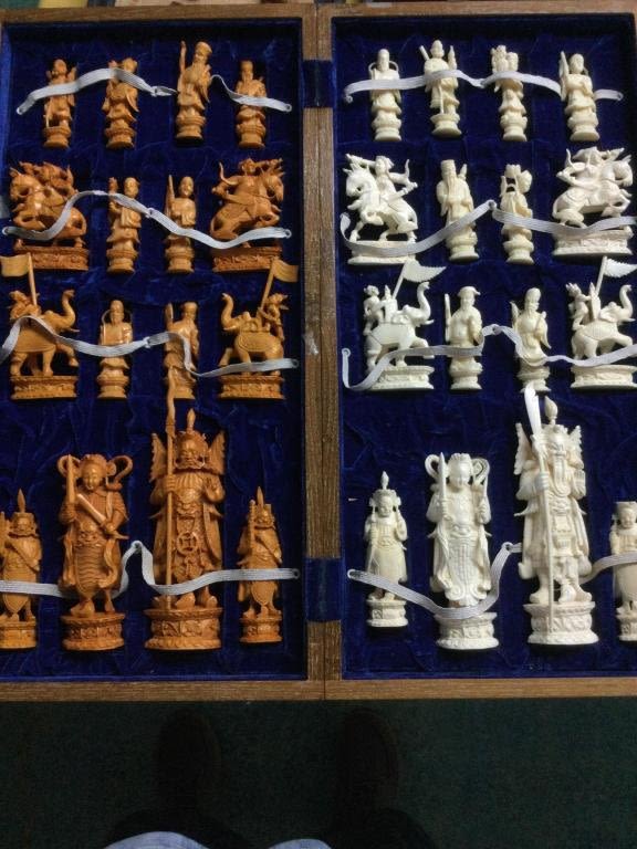 Lot 193: Vintage Carved Chest Set "Large"