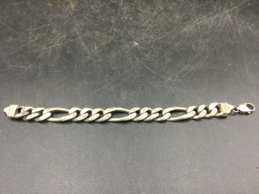 Lot 217: Sterling Cuban Link Bracelet
