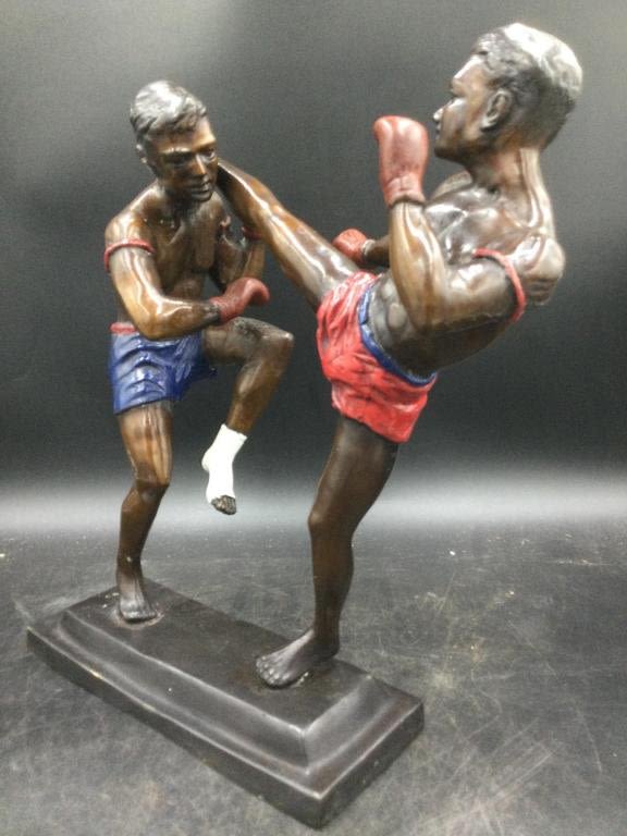 Lot 243: Bronze Thai Boxers