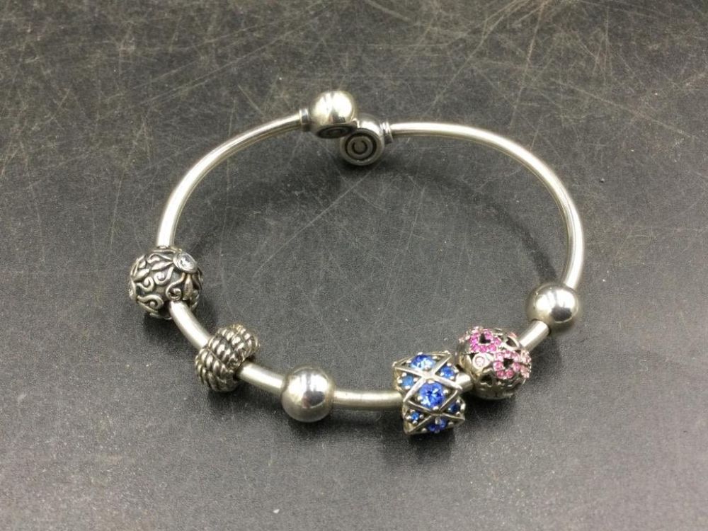 Lot 256: Sterling Cham  Bracelet