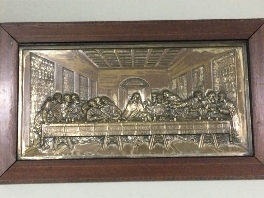 Lot 164: Vintage Last Supper Religious Plaque
