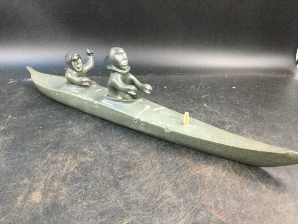 Lot 182: Alaskian Carve Eskimo Canoe