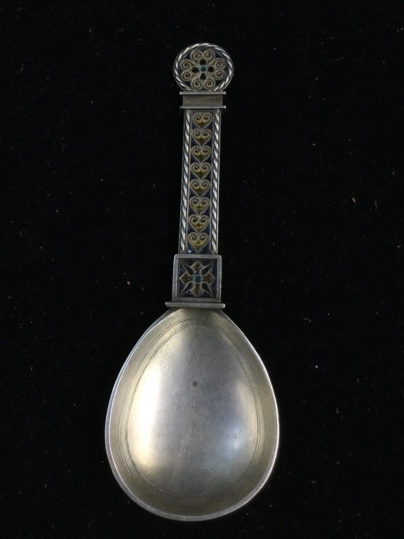 Lot 190: Antique Jacob Tostrup Norwegian 925 Silver Spoon