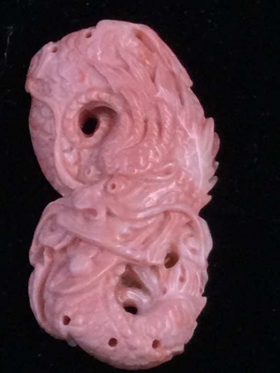 Lot 203: Carved Angel Skin Coral