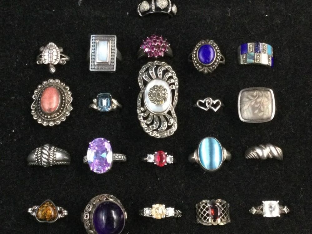 Lot 206: Sterling Rings