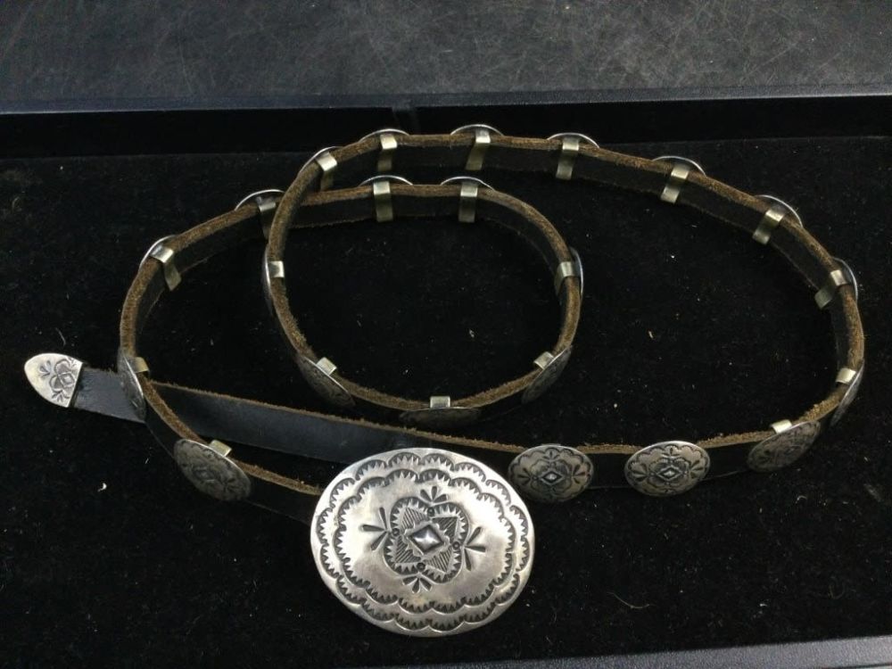 Lot 220: Navajo Sterling Concho Belt