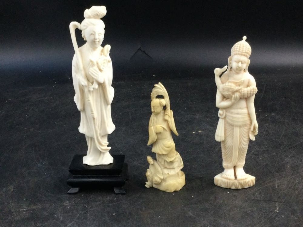 Lot 224: Carved Asian Figures