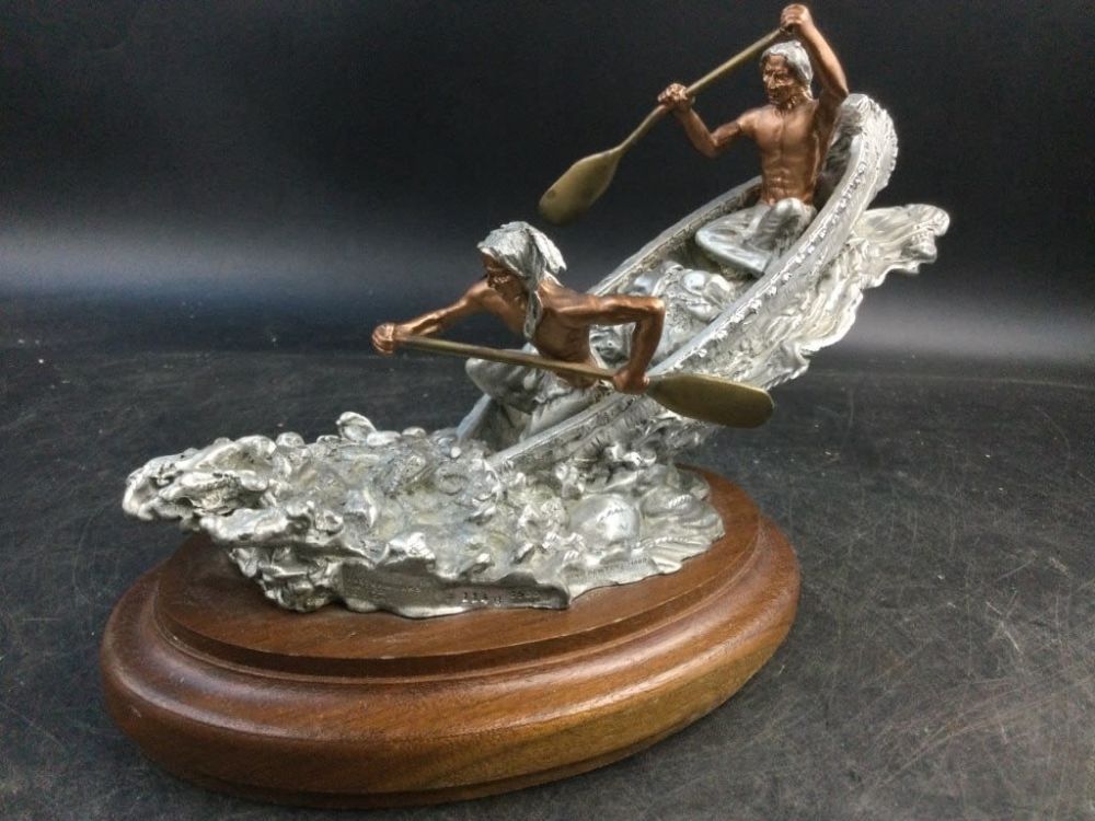 Lot 236: Bronze Statue "Whitewater Rush"