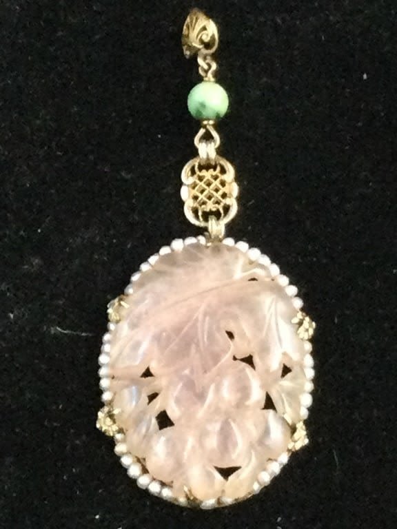 Lot 259: Antique 14k Gold carved Pendent