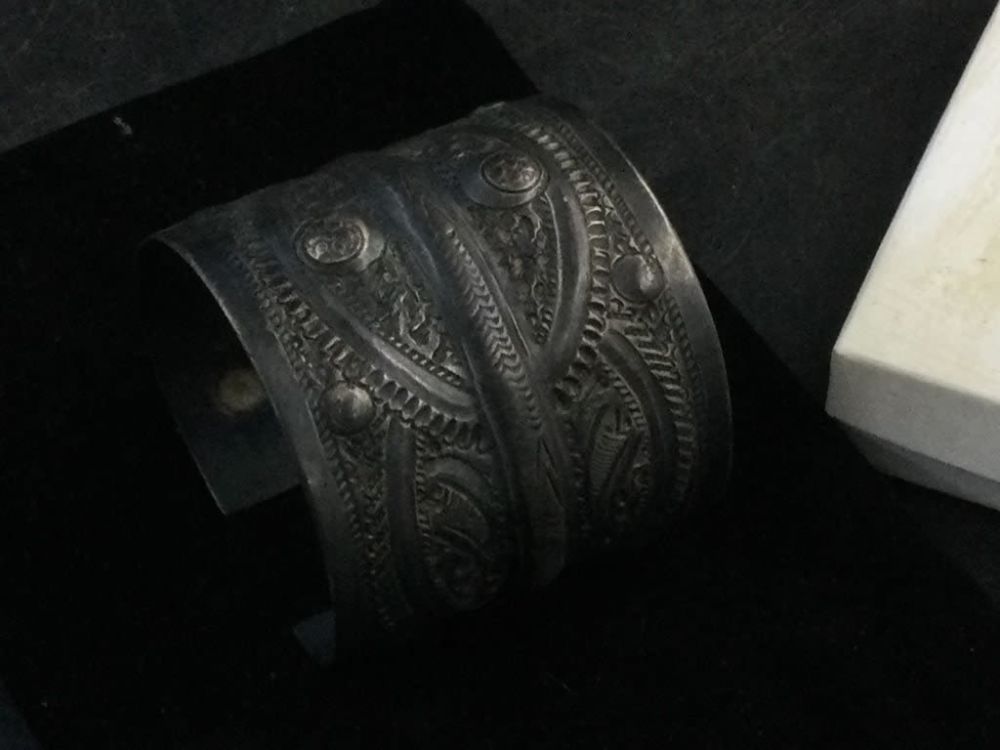 Lot 283: Persian Sterling Large Cuff