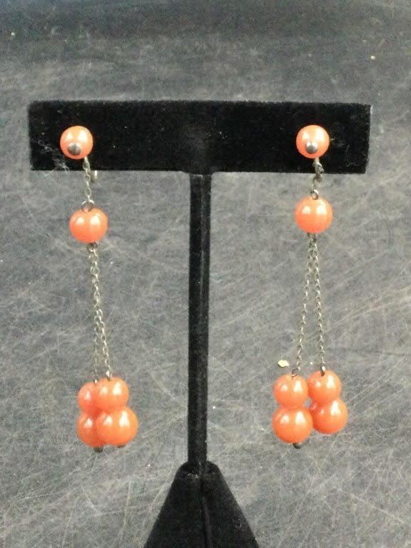 Lot 172: Vintage Sterling and Cornelia Earrings