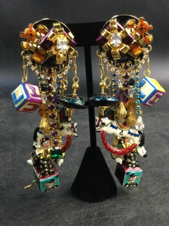 Lot 178: Lunch at Ritz Earrings