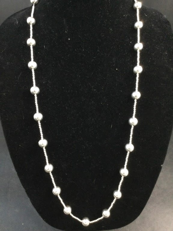 Lot 188: Tiffany and Co Sterling Bead Necklace