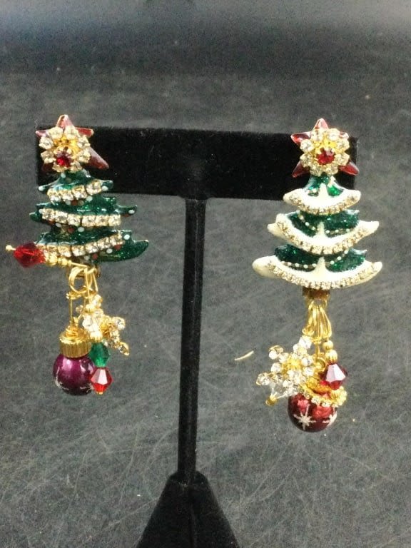 Lot 192: Lunch at the Ritz Christmas Earrings