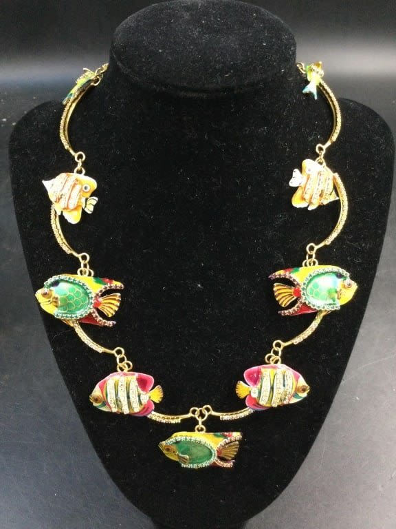 Lot 214: Lunch at the Ritz Tropical Fish Necklace
