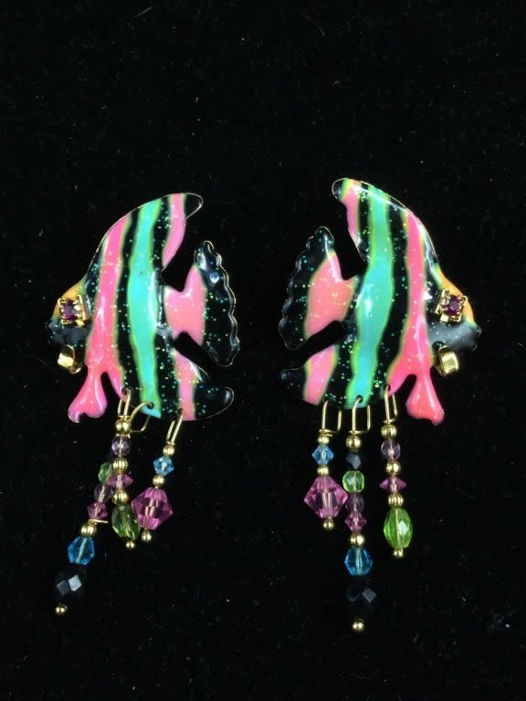 Lot 219: Lunch at the Ritz Angel Fish Earrings
