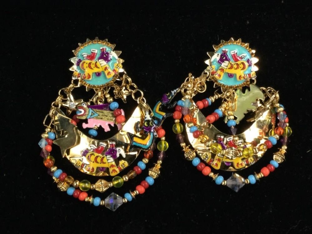 Lot 221: Lunch in the Ritz Earrings