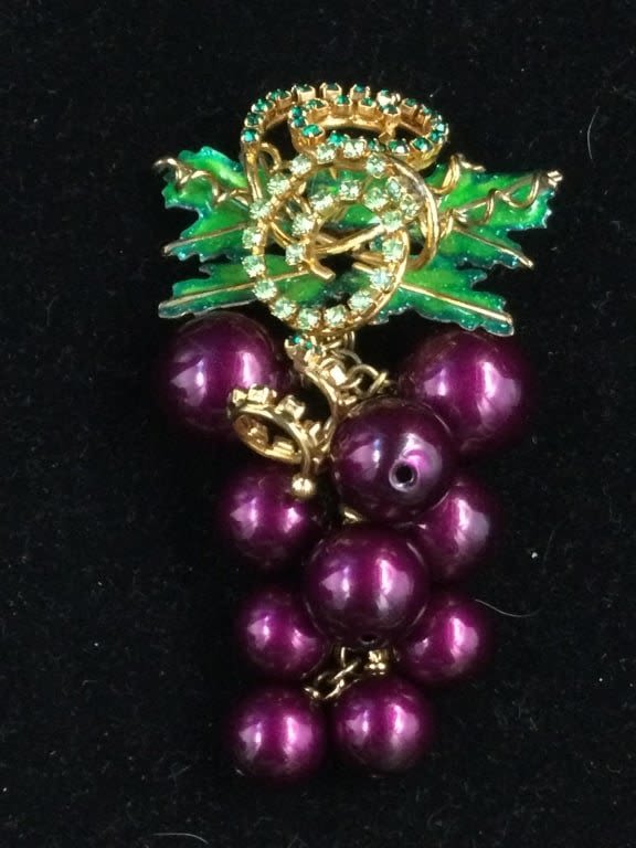 Lot 229: Lunch at the Ritz Grape Cluster Pin