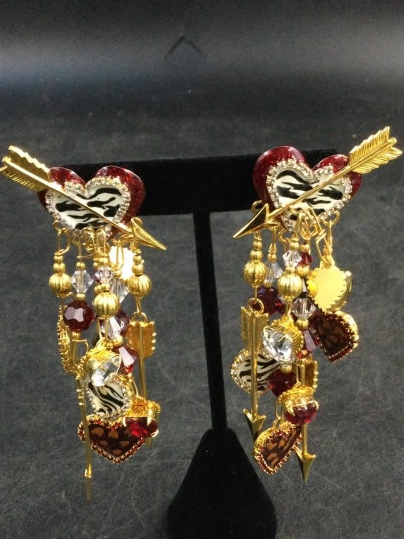 Lot 250: Lunch at the Ritz Valentine Earrings