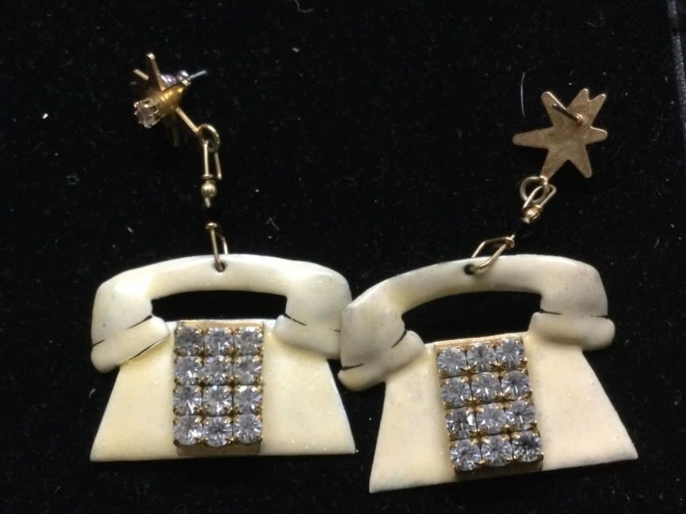 Lot 260: Lunch at the Ritz Telephone Earrings