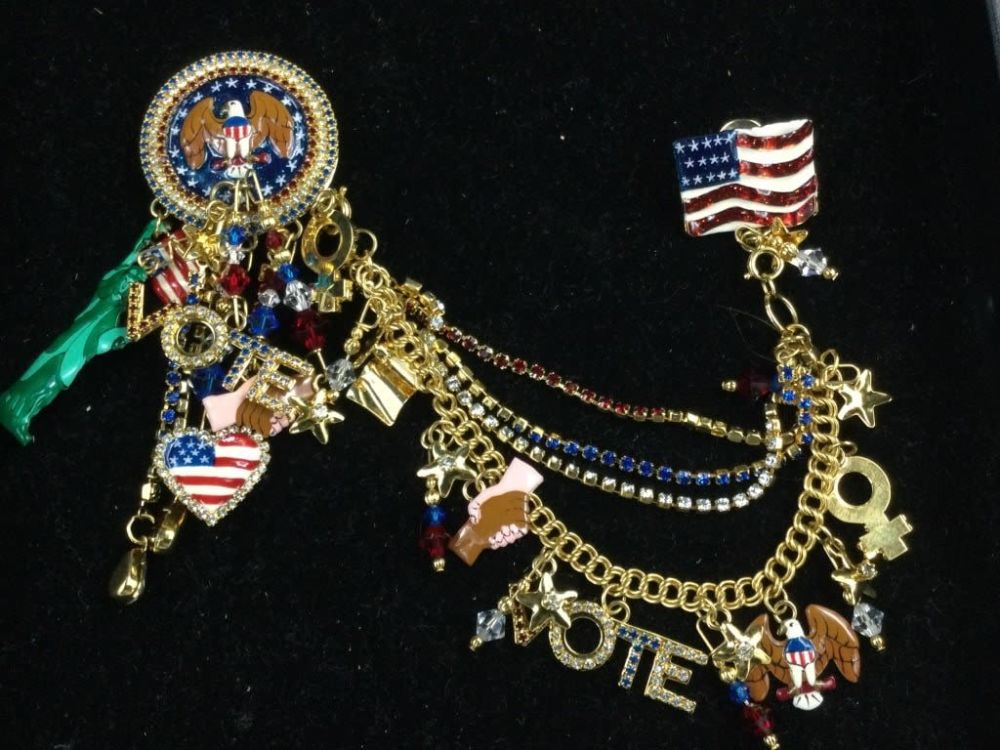 Lot 265: Lunch at Ritz VOTE Charm Bracelet