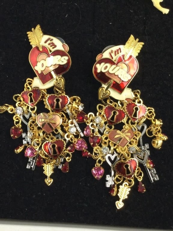 Lot 283: Lunch at the Ritz Valentine Earrings