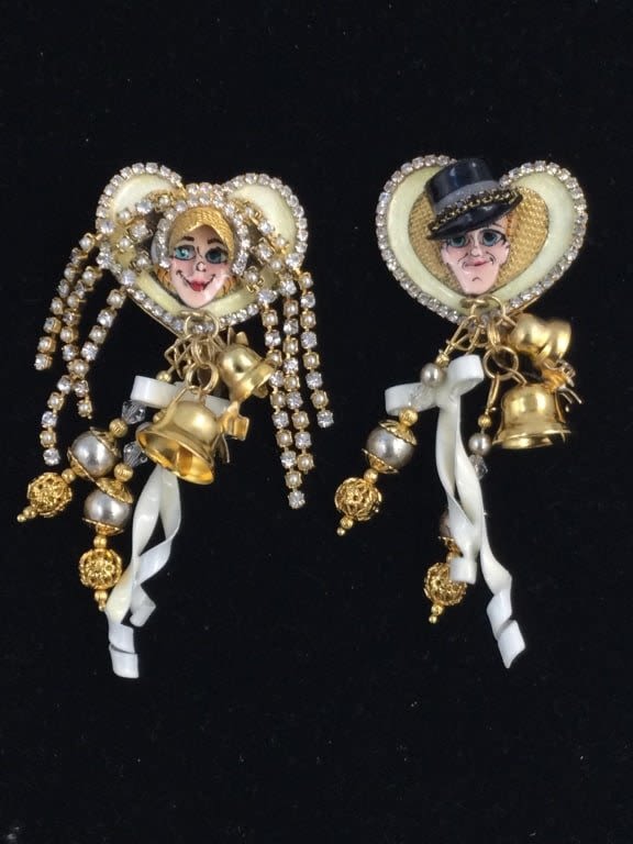 Lot 288: Lunch at the Ritz "Just Married' Earrings