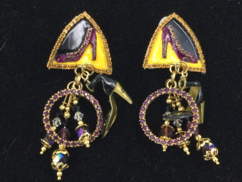 Lot 299: Lunch at the Ritz Shoe Earrings