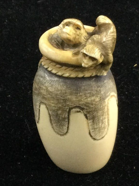 Lot 226: Carved Monkeys Netsuke