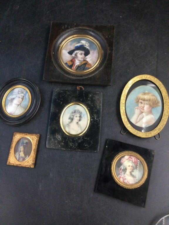 Lot 243: Vintage Hand Painted Pictures in Frames