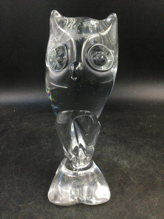 Lot 291: Vtg Kristaluxus Glass Owl Solid Lead Crystal Art