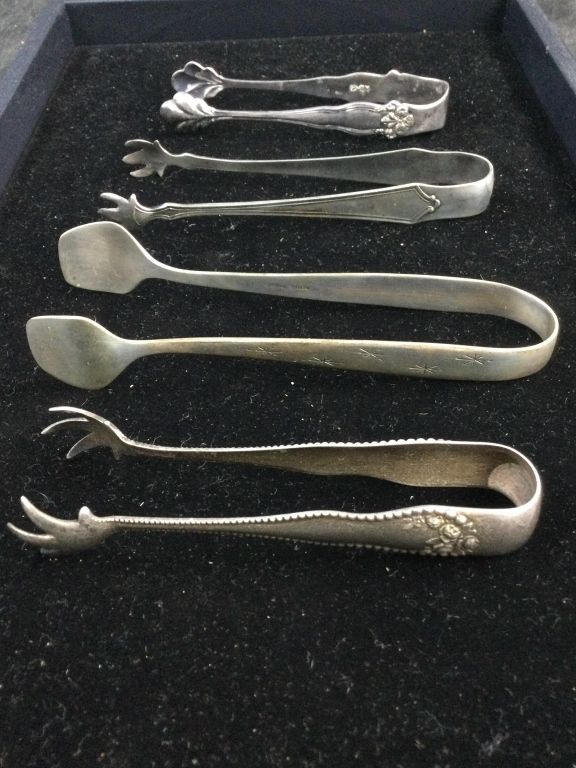 Lot 152: Sterling Sugar Tongs