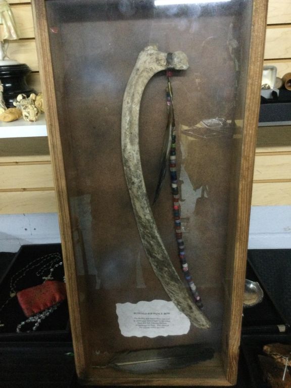 Lot 165: Buffalo Rib Dance Bow in Display Case