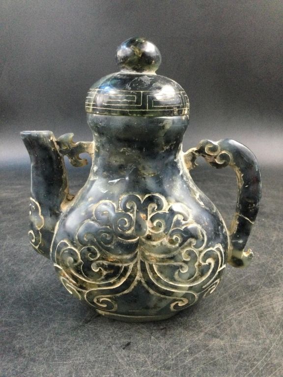 Lot 205: Vintage Jade Tea Pot