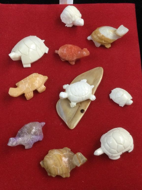 Lot 238: Carved  Stone Turtles