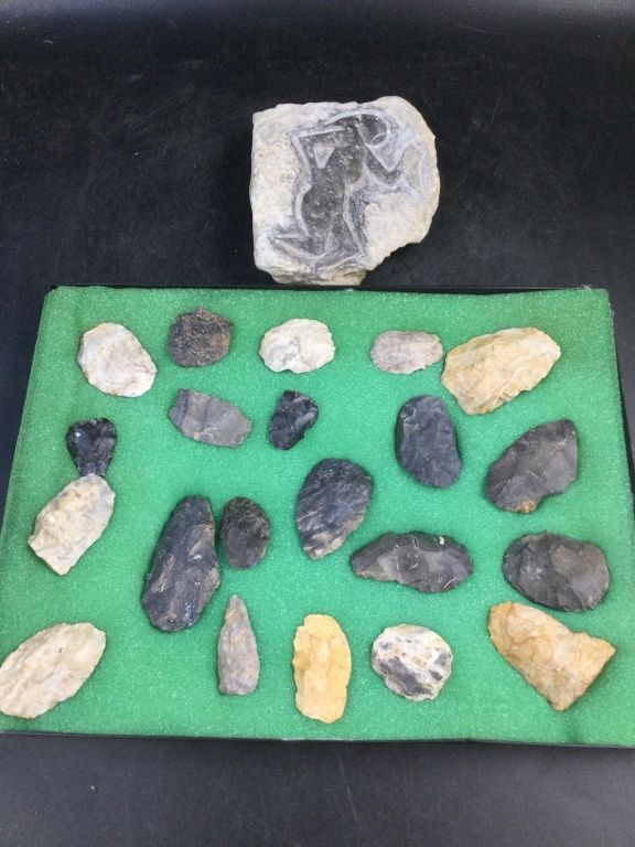 Lot 241: Arrowheads and Carving