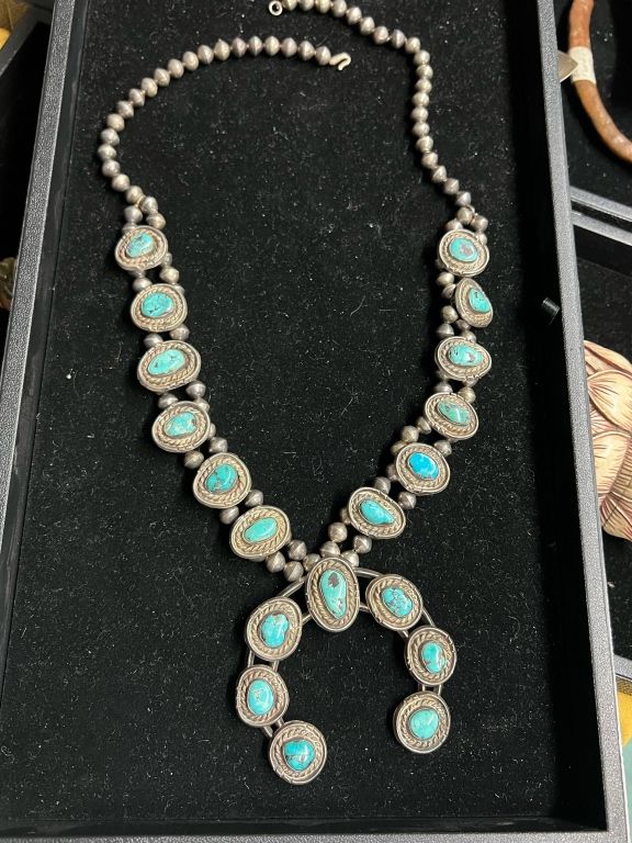 Lot 242: Native American Sterling Squash Blossom