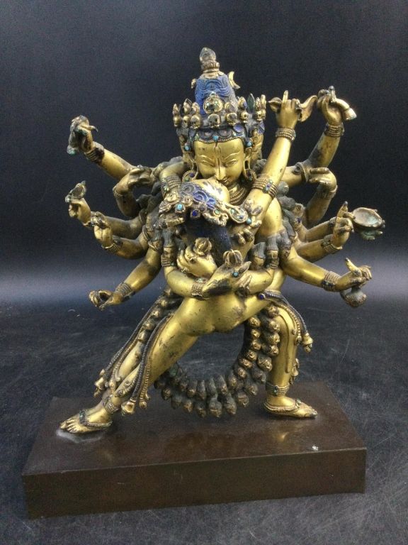 Lot 257: Vintage Tibetan Deity Hayagria and Vajravarahi