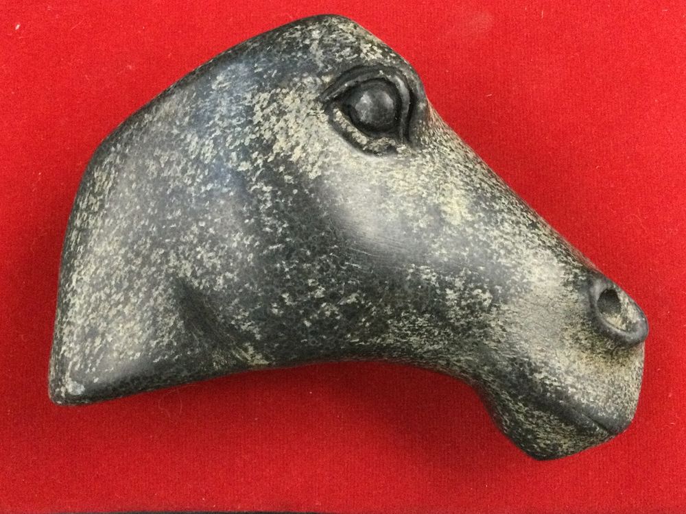 Lot 277: Carved Stone Pipe/Horse