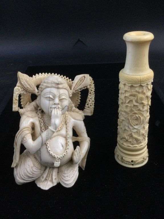 Lot 279: Carved Ivory Items