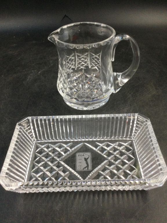 Lot 285: Waterford PGA Dish and Scotish Creamer