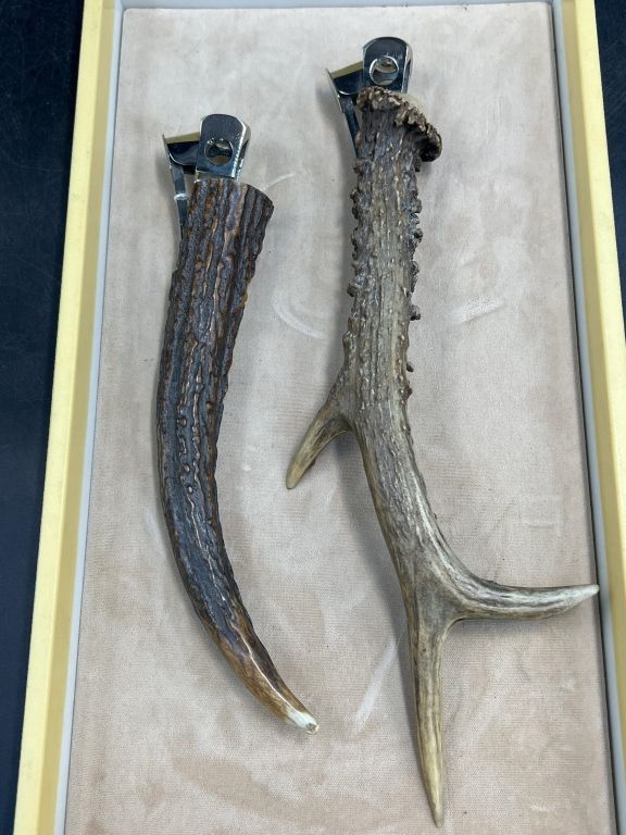 Lot 206: German Stag Handle Cigar Cutters