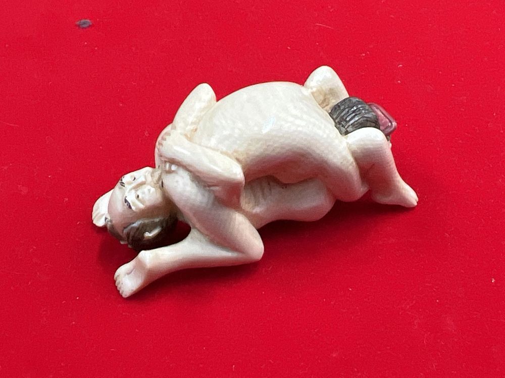 Lot 213: Vintage Carved Ivory Exotic Figure