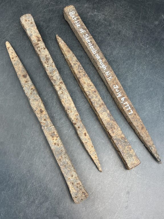 Lot 215: Vintage Battlefield Military Tent Stakes 1977
