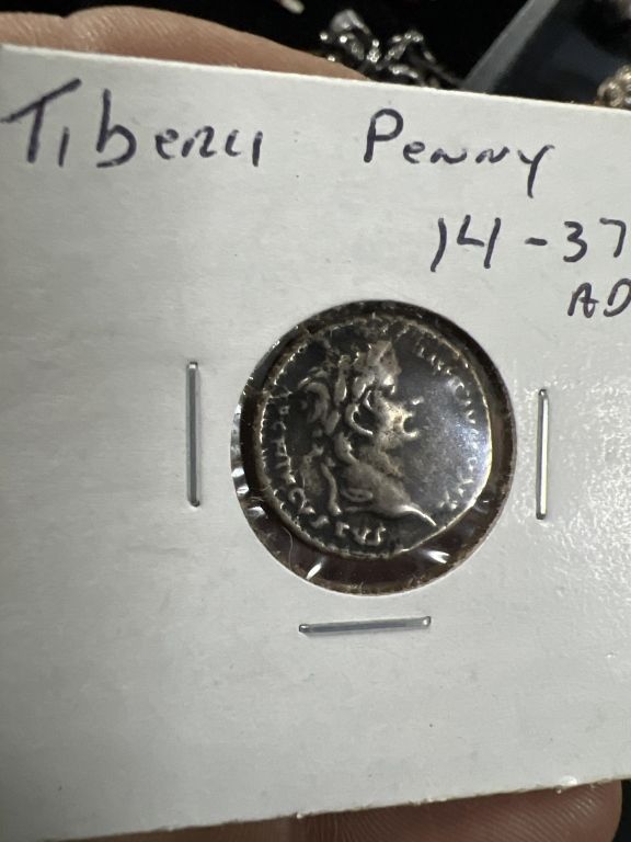 Lot 230: Silver Tiberius Roman Coin