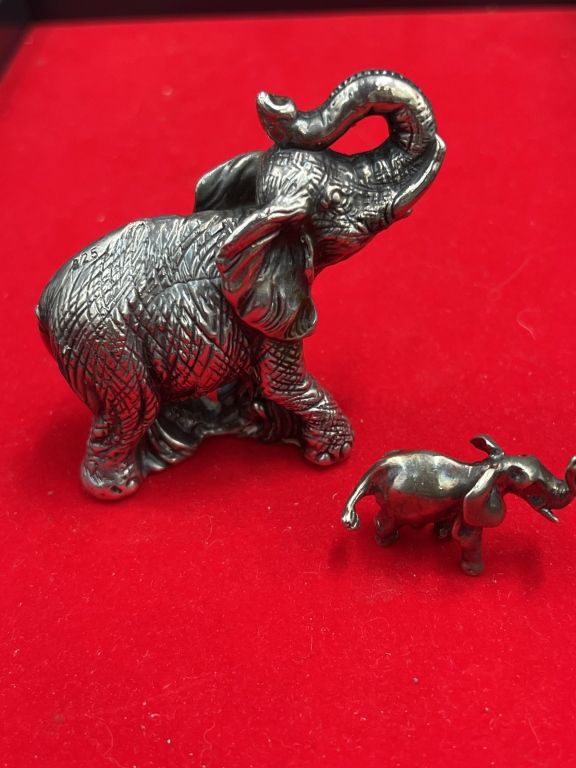 Lot 232: Silver Elephants