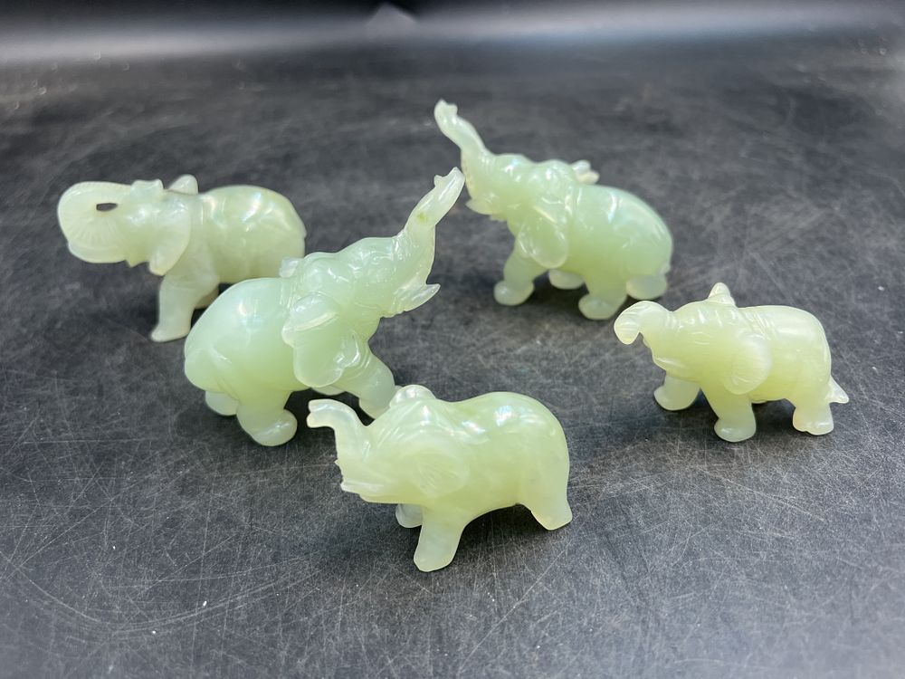 Lot 239: Jade Elephants