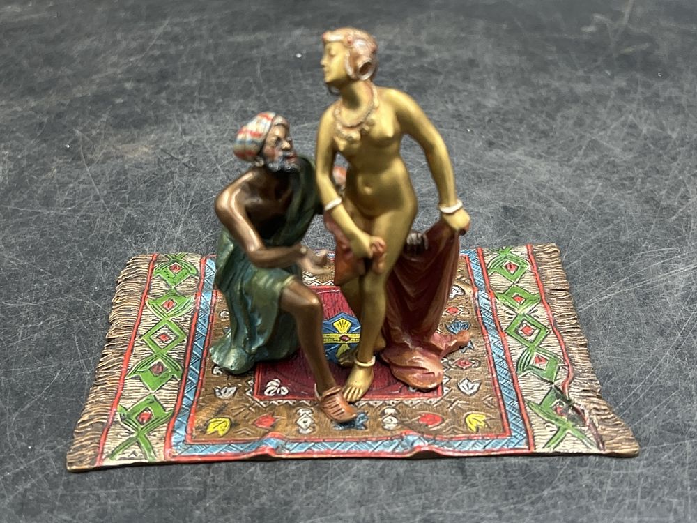 Lot 253: Vintage Franz Bergman Cold Painted Bronze