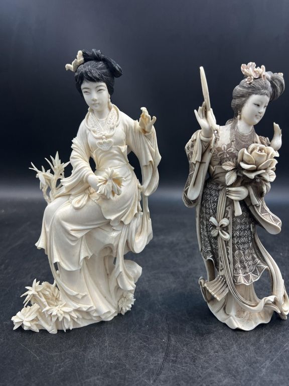 Lot 276: Carved Ivory ladies