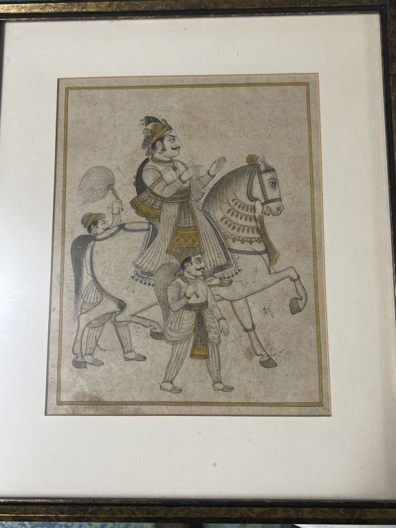 Lot 169: Maharaja on Horseback Painting